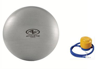 Athletic Works 55cm Yoga Ball, Anti-Burst, Exercises Poses Embossed