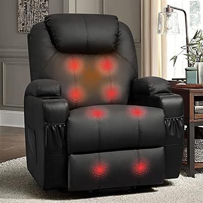 Electric Lift Recliners for Elderly, Black PU Leather Lift