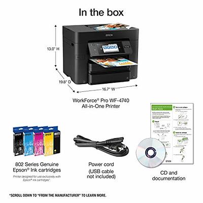 Epson WorkForce Pro WF-4740 Wireless All-in-One Color Inkjet Printer, Copier,  Scanner with Wi-Fi Direct,  Dash Replenishment Ready - Yahoo Shopping