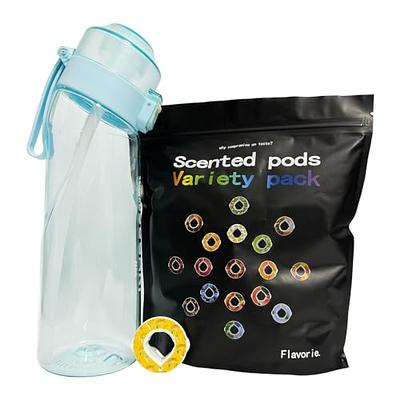  Yokacor Sports Air Water Bottle With 10 Flavor Pods Set, 25oz  Alr Water Up Bottles With Straw 0 Sugar Fruit Fragrance Cup, Leakproof,  Suitable For School, Outdoor, Gym(Black green+10Pod) : Sports