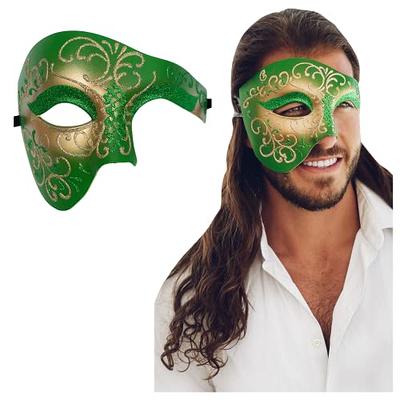 Luxury Mask Vintage Phantom of The Opera Mask Venetian Half Face Mask Costume Party, Masquerade Ball Carnival Mardi Gras