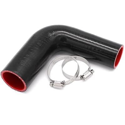 4-Ply Black Silicone 90 Degree Turbo Or Water Line Hose 1-1/4