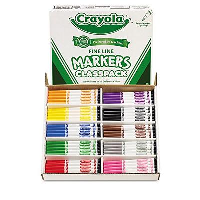 Crayola Non-Washable Markers Broad Point Classic Colors 10/Set 587722 