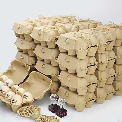 Paper Egg Cartons For Chicken Eggs Pulp Fiber Holder Bulk Holds 6