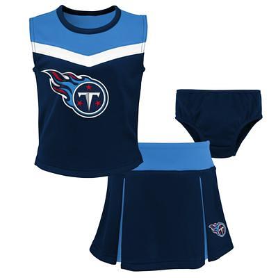 Tennessee Titans Girls Toddler Two-Piece Spirit Cheerleader Set with  Bloomers - Navy/Light Blue