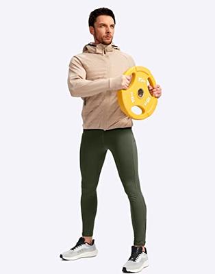 Men's Compression Thermal Fleece Lined Sports Leggings For Running, Hiking  Or Working Out