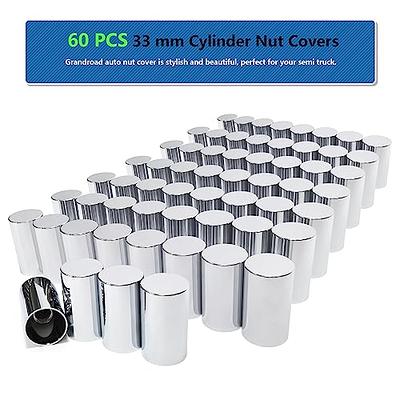 Grandroad auto 60 Pack Lug Nut Covers, 33mm by 3-1/2