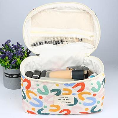 Makeup Bag for Women Girls Cute Corduroy Travel Cosmetic Tote Large Make Up  Organizer Toiletry Bags Zipper Pouch Purse - Yahoo Shopping