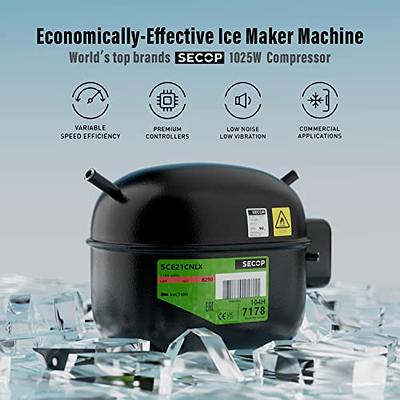 Commercial Ice Maker Machine 550lbs/24H with 300Lbs Large Storage Bin,  Industrial Ice Machine with SECOP Compressor,ETL Approval, Scoops Hose  Included,Perfect for Bar Restaurant,110V - Yahoo Shopping