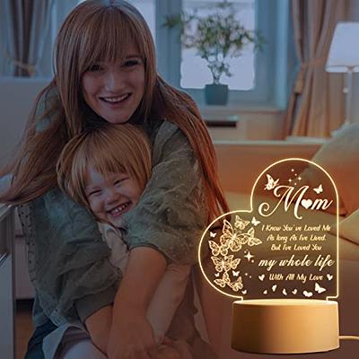 NABYSHOP Birthday Gifts for Mom, Mom Gifts from Daughter Son, Mother's Day  Gifts, Christmas Gifts, Thanksgiving Gifts for Mom, Stepmom, Mother-in-Law,  Acrylic Night Light - Yahoo Shopping