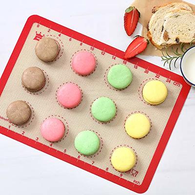 Macaron Silicone Baking Mat Set 2 Half Sheet Non-Stick Thick Reusable  Baking Mats BPA Free Professional Grade Silicone Cookie Sheet Bakeware Mat  for