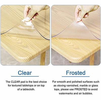 ETECHMART 42 x 78 Inch Clear PVC Table Cover Protector, 2mm Thick Custom  Plastic Desk Pad, Waterproof Vinyl Table Top Protector Mat for Coffee  Table, Dining Table, Writing Desk - Yahoo Shopping