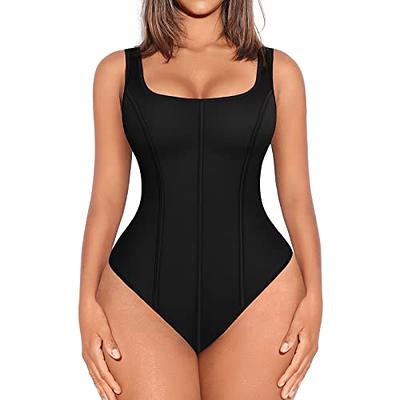 FeelinGirl Long Sleeve Tops Bodysuit Deep V Neck Black Thong Bodysuit Women  Going Out Tops Shirt at  Women's Clothing store
