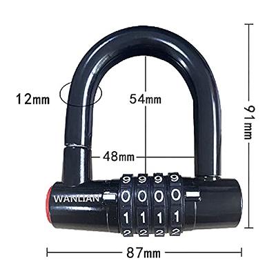 WANLIAN Large Lengthened Beam Locker Cabinet Door Handles Combination Lock Padlock Combination Lock, Gym Lock, 5 Digit Combination Padlock, Safety