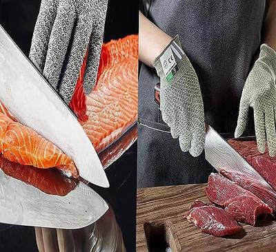 2 Pairs Protective Cut Resistant Gloves Level 5 Certified Safety Protection Kitchen Meat Cut Wood Carving Cut Proof Stab Butcher, Men's, Size: Medium