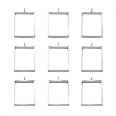 Rectangle Bezels for Resin, Open Bezel Rectangle Charm, Large