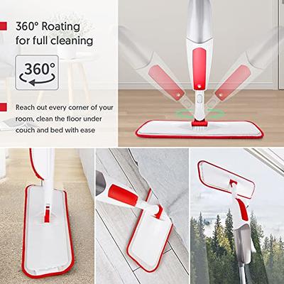 Spray Mop for Floor Cleaning, Floor Mop with a Refillable Spray Bottle and  3 Washable Pads, Flat Mop for Home Kitchen Hardwood Laminate Wood Ceramic