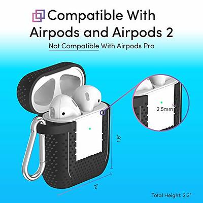  Airpods Case No Keychain,AirPods Case Cover,Full Protective  Silicone AirPods Accessories Skin Cover,Compatible with Airpods 1 & 2 Case,Front  LED Visible,Supports Wireless Charging(Purple) : Electronics