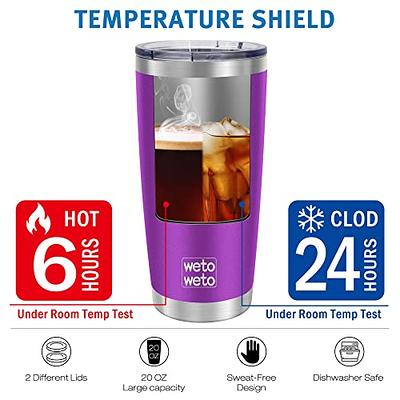 WETOWETO 20oz Tumbler, Stainless Steel Vacuum Insulated Coffee Travel Mug,  Double Wall Powder Coated Insulated Coffee Mug Travel Mug with Lid Thermal