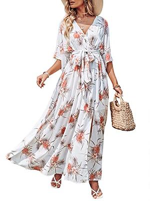 Short Sleeve Summer Floral Maxi Dress | Miss Floral | SilkFred US