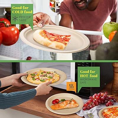 FEHHTO Compostable Paper Plates Set 250PCS Heavy-Duty Disposable