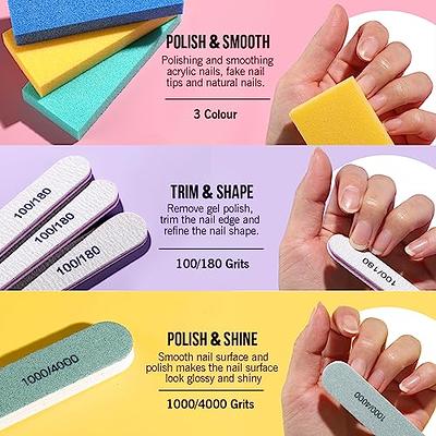 Fashion 100/180 Trimmer Lime Buffer Acrylic Nail File Buffer Double Side Of  The Nail File Buffer Nail File Nail Art Tools