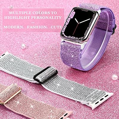 For Apple Watch Clear Band 40mm 38mm with Case Women Cute Girl