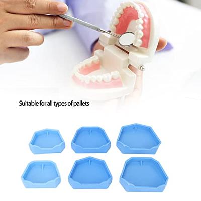 QWORK Dental Base Forming Kit, 6 Pcs Casting Trimming Dental Impression  Tray Dental Plaster Mold Base for Store Dental Impression Trays Lab Model  Base