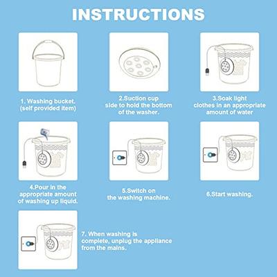 Septpenta 6L Portable Mini Washing Machine with Drain Valve, Foldable  Design, Even Washing Speed, Sock Washer for Apartment, Camping, Travel