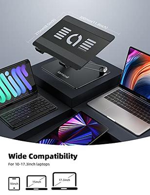 ivoler Laptop Stand, Laptop Holder Riser Computer Tablet Stand, 6 Angles  Adjustable Aluminum Ergonomic Foldable Portable Desktop Holder Compatible