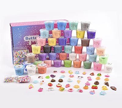 Mini Butter Slime kit 40 Pack, with Unicorn, Candy, Fruit, ice Cream Slime  Accessories etc, Soft and Non-Sticky, Cute Educational Toy for Kids, for  Girls Boys Kids Party Stress Relief Toys 