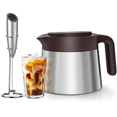 SIMPLETaste Electric Milk Frother, Automatic Battery Operated Foam Maker  and Drink Mixer with Stainless Steel Whisk and Foamer Cup