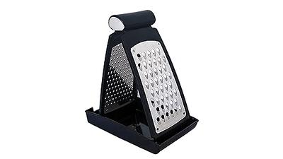 Home Basics 4 Sided Stainless Steel Cheese Grater with Storage