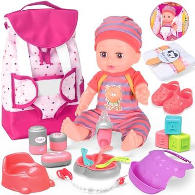 deAO 12” Baby Doll Play Set with Crib, Mobile, High Chair Feeding  Accessories, Interactive Dolls for Girls Kids Pretend Play Baby Dolls 21  PCS - Yahoo Shopping