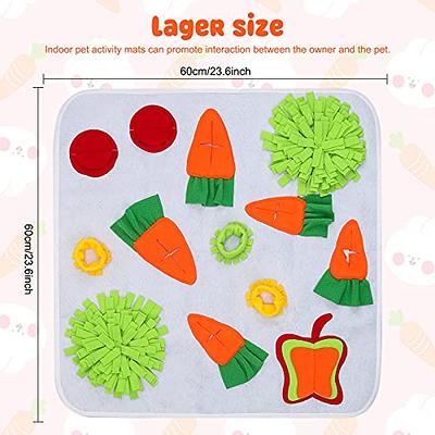 Carrot Snuffle Mat Puzzle Feeding Mat Activity Mat for Rabbit