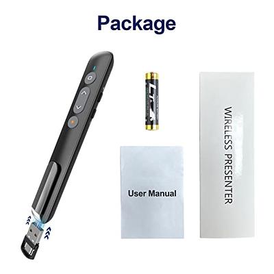 Presentation Clicker for Powerpoint, Wireless Presenter for Presentation,  Laser Pointer Presentation Remote, USB-A & USB-C/Type-C for