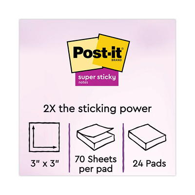 Post-it Notes, 1 7/8 x 1 7/8, Assorted Bright Colors, 400 Sheets/Pad, 3  Pads/Pack (2051-3PK)