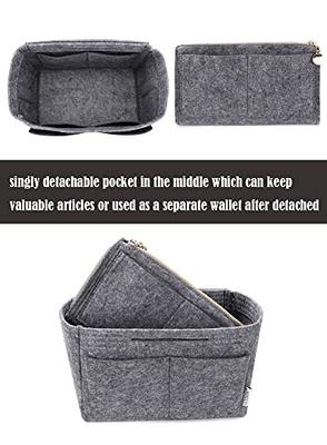 LEXSION Felt Purse Bag Organizer Insert with zipper Bag Tote