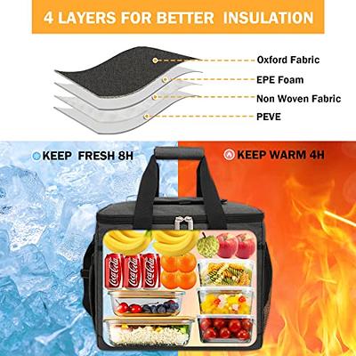 Collapsible Soft Cooler Bag,50 Cans Insulated Lunch Bag,Beach Cooler, Ice  Chest,Large Leakproof Camping Cooler,Portable Travel Cooler for Grocery  Shopping Picnics Work Meals (Black Grey) - Yahoo Shopping