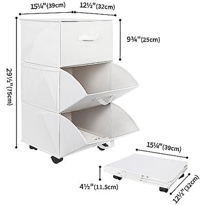 GRANNY SAYS 3 Drawer Storage Organizer, Dresser for Bedroom, Foldable  Rolling Storage Cart with Drawers, Storage Drawers for Clothing, Beige -  Yahoo Shopping