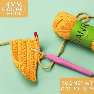 Noouwar 3 Pack Yarn for Crocheting - Crochet and Knitting Yarn for Beginners with Easy-to-See Stitches - Cotton-Nylon Blend Beginner Yarn for