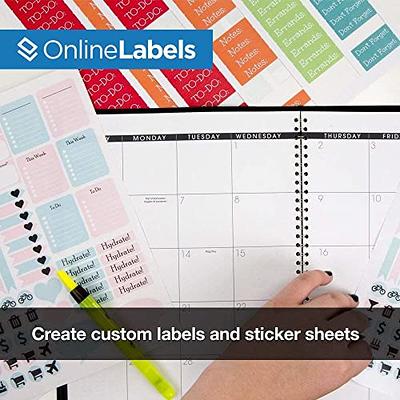  8.5 x 11 Full Sheet Label Sticker Paper for Laser & Inkjet  Printers [100 Sheets,100 Labels] : Office Products