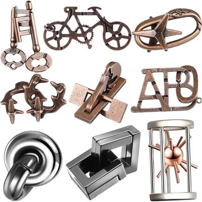Qiandier Bamboo 3D Puzzle Metal Brain Teasers Puzzles Mind