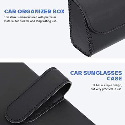 MOSISO Car Visor Sunglasses Case, Universal Automotive ABS Eyeglasses  Holder Protective Box Clip Eyewear Hard Shell Storage Organizer with  Magnetic