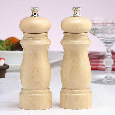 Gennua Kitchen Wooden Salt and Pepper Grinder Set: Refillable Salt & Pepper  Mills Adjust for Customized Coarseness, Crafted of Solid Acacia Wood with