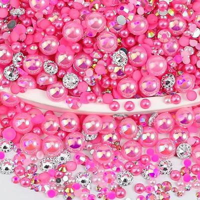 Mix Resin Rhinestones Half Round Pearls 30g Flatback Rhinestones