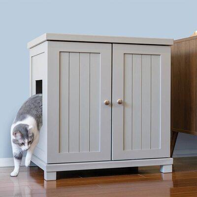  DINZI LVJ Litter Box Furniture, Flip Top Hidden