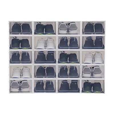 24pcs Plastic Shoe Box Set Foldable Storage Clear Home Use