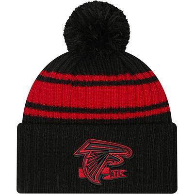 Men's New Era Black/Red Atlanta Falcons 2021 NFL Sideline Sport Official  Pom Cuffed Knit Hat