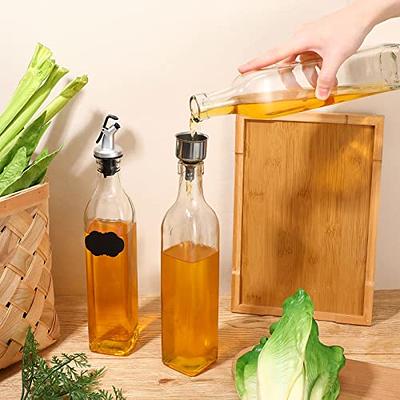 Hsei 12 Pack 17oz Olive Dispenser Bottle for Kitchen Glass Oil and